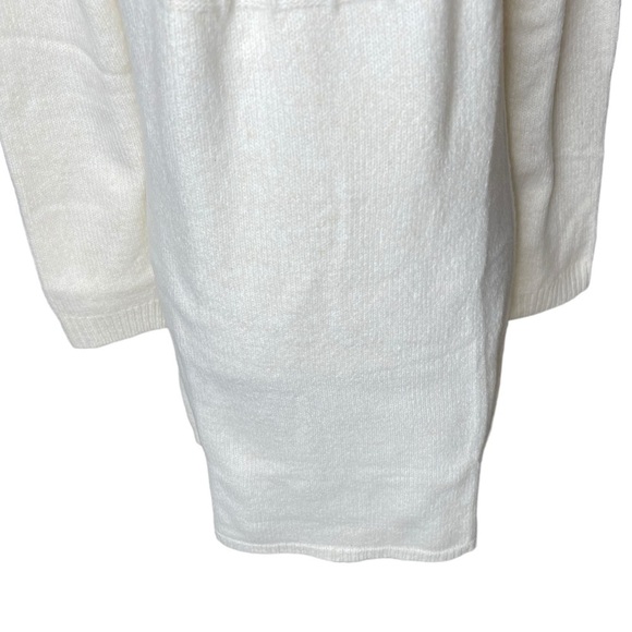 Francesca’s Blue Rain Cozy Winter Sweater Dress Velvet Pleated Chest Small NWT - Picture 5 of 16